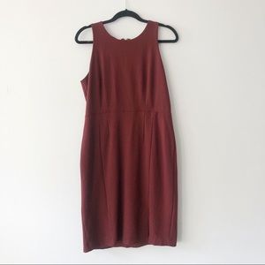 Ann Taylor Burgundy Sheath Dress